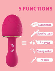 Mushroom Clitoral Sucking Vibrator Sex Toy T019