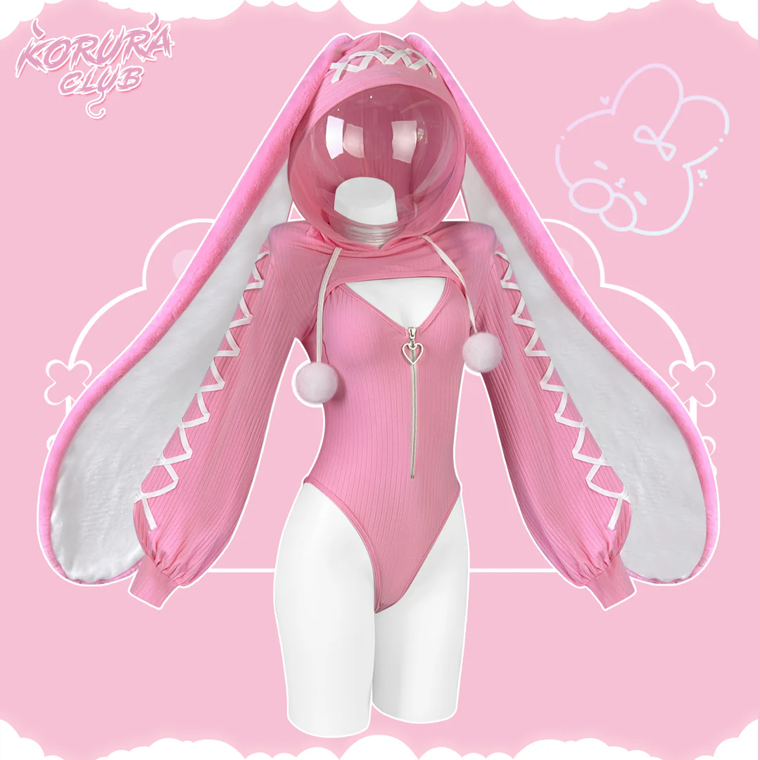 Cosplay Heart-Lock Floppy Bunny Jumpsuit KO103