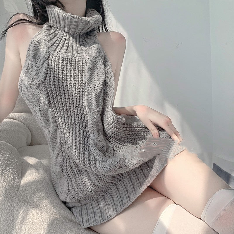 Turtleneck Backless Sweater S040