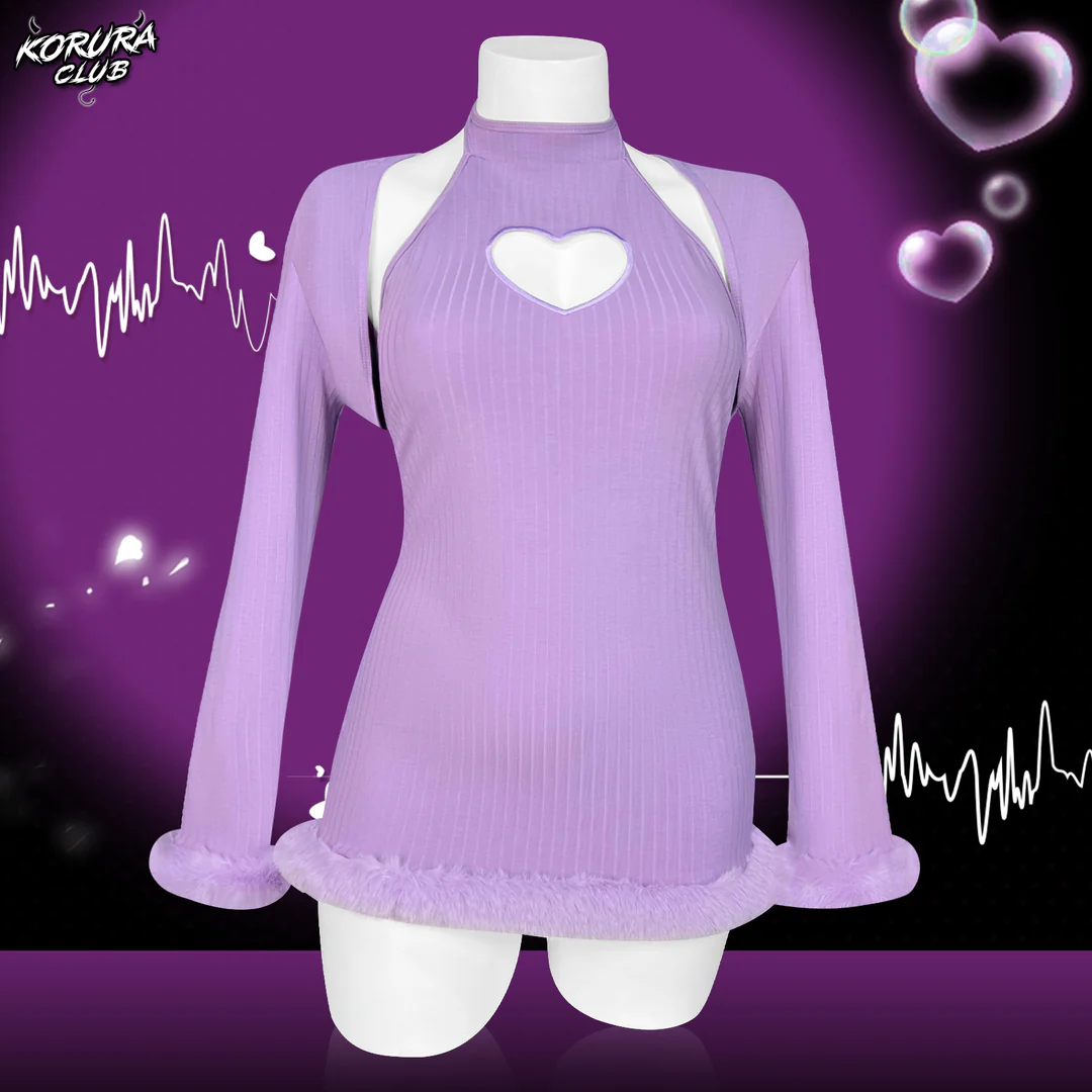 Heart-Trimmed Frayed Skirt KO116