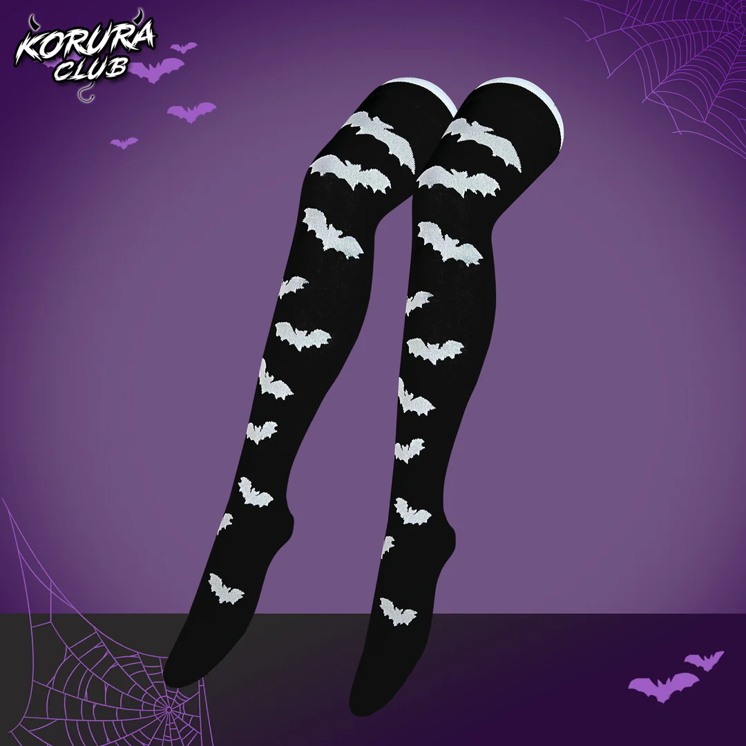 Halloween Knit Thigh-High Socks KS10