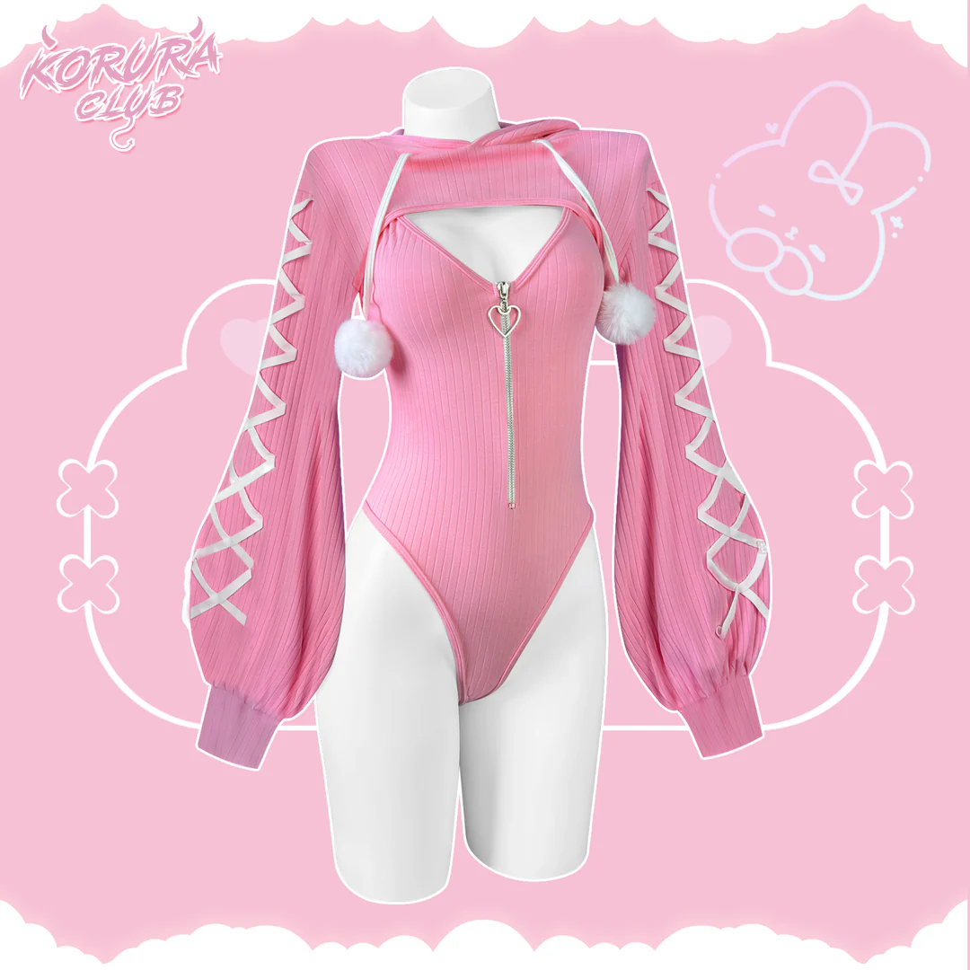 Cosplay Heart-Lock Floppy Bunny Jumpsuit KO103