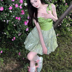 Green Mesh Tutu Skirt  SS3175