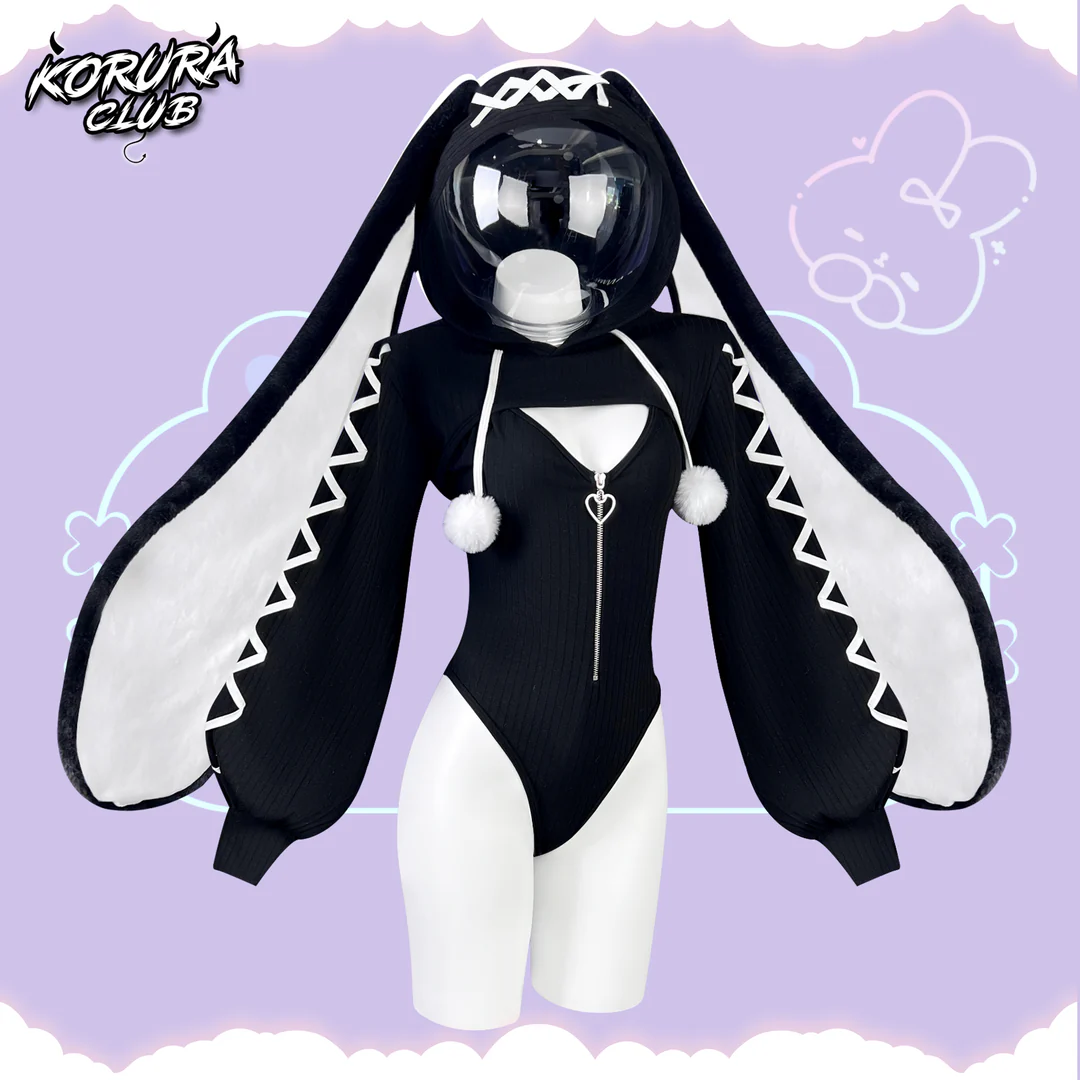 Cosplay Heart-Lock Floppy Bunny Jumpsuit KO103