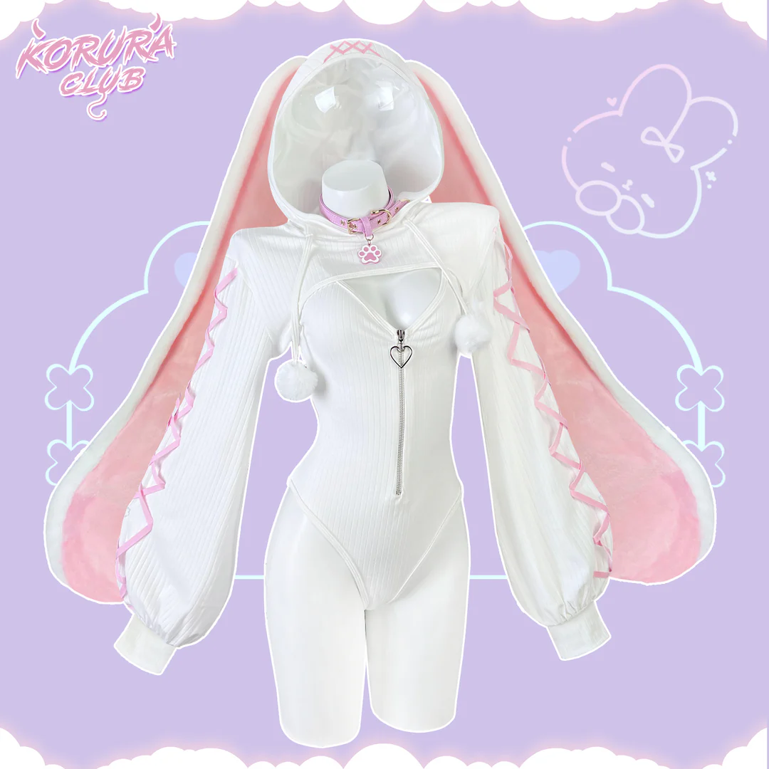 Cosplay Heart-Lock Floppy Bunny Jumpsuit KO103