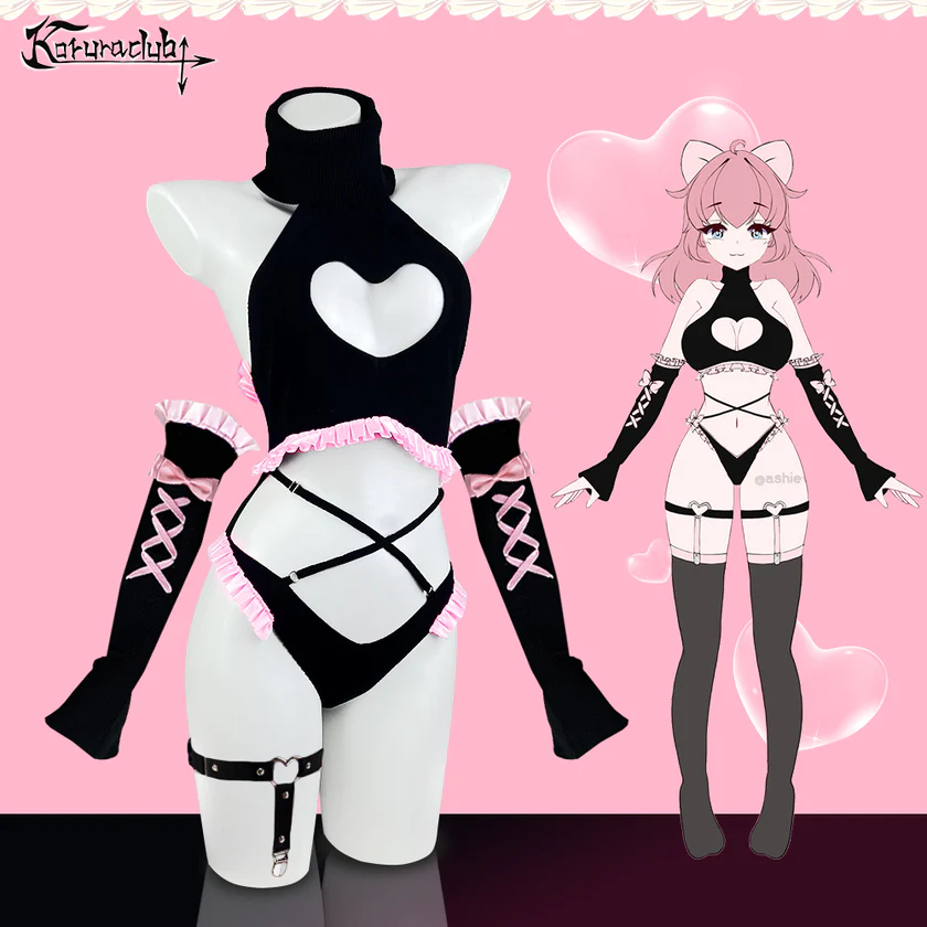 Cute Heart Shape Bodysuit Lingerie KO75