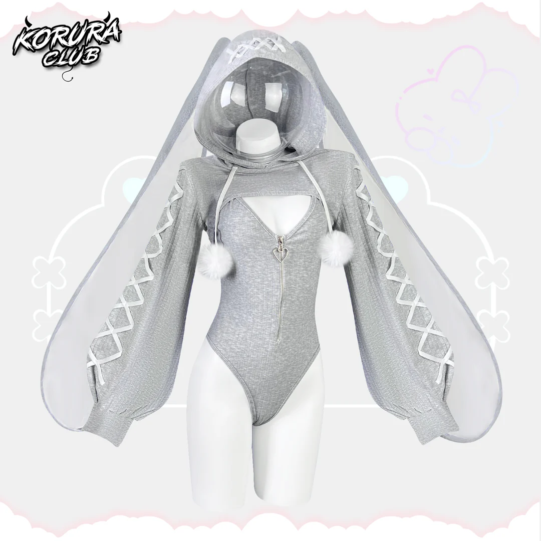 Cosplay Heart-Lock Floppy Bunny Jumpsuit KO103