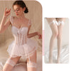 Lace suspender nightgown S068
