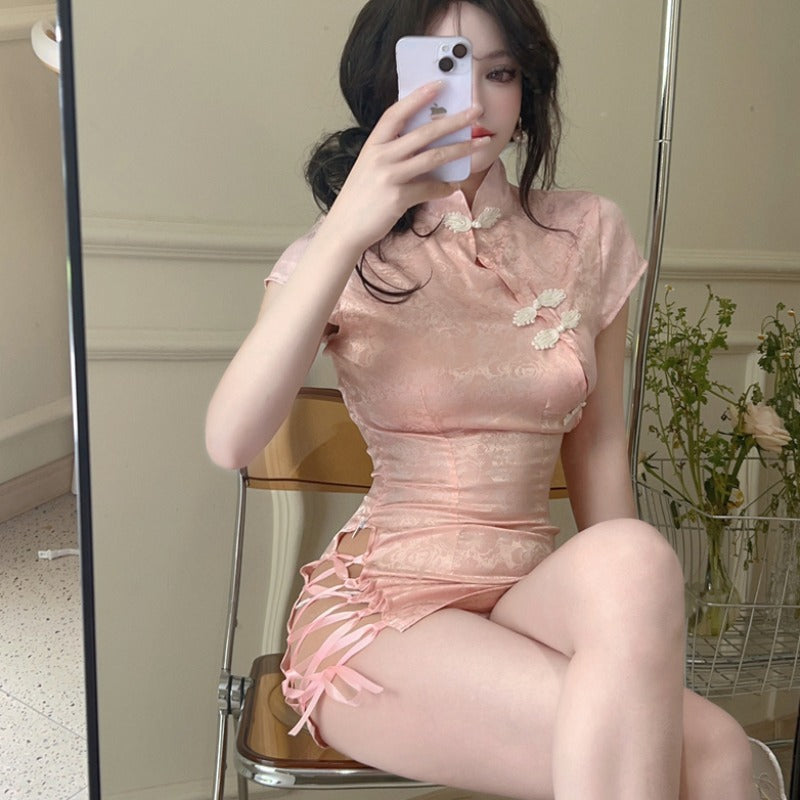 Pink Cheongsam Dress H031