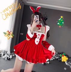 Christmas rabbit dress H057