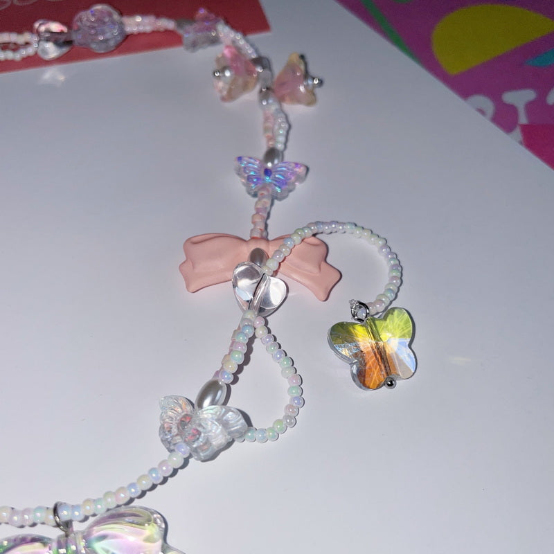 girls bow necklace  SS3176
