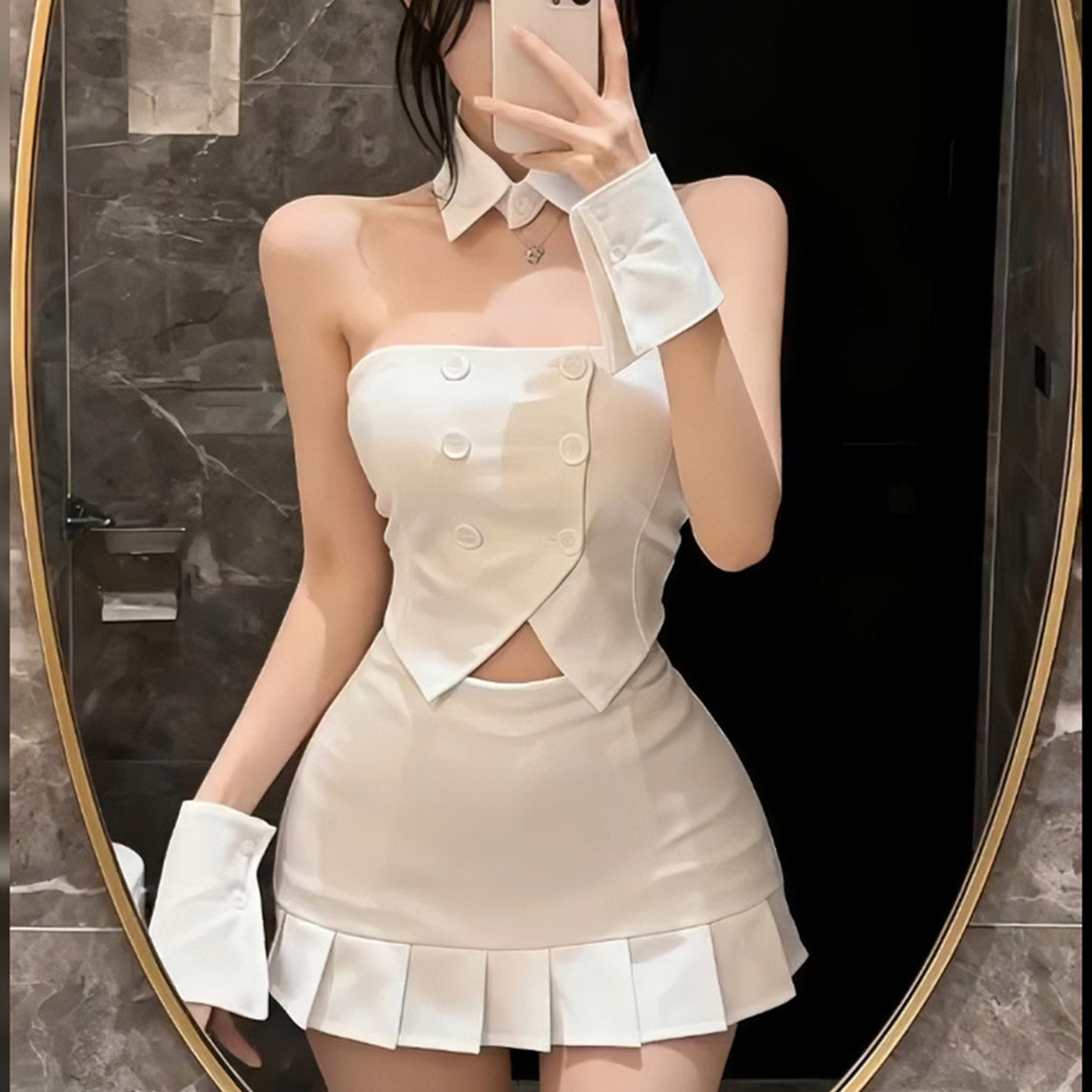 Seductive strapless bodycon dress S639