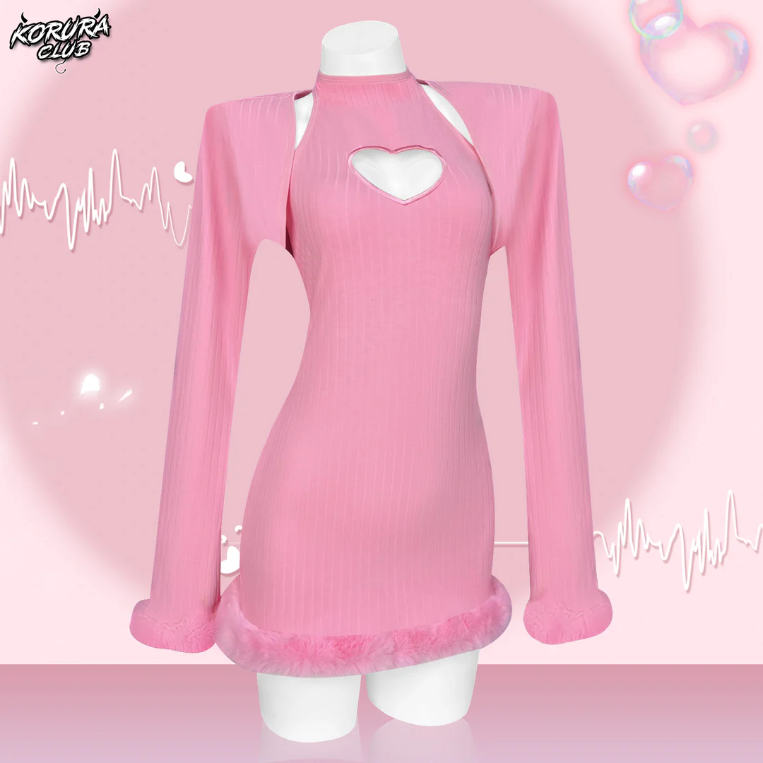 Heart-Trimmed Frayed Skirt KO116