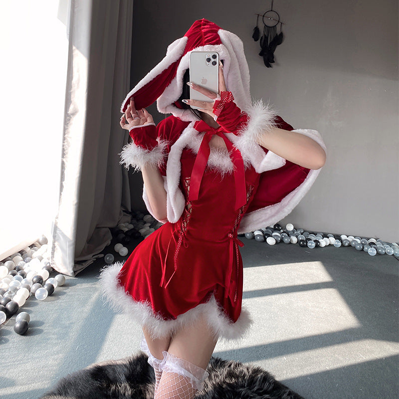 Christmas rabbit dress H048
