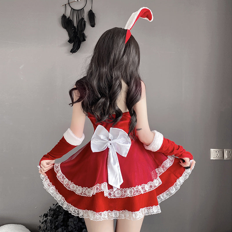 Christmas bunny dress H056