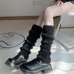 Furry mid-calf socks S020