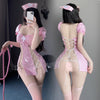 PU pink nurse suit H277