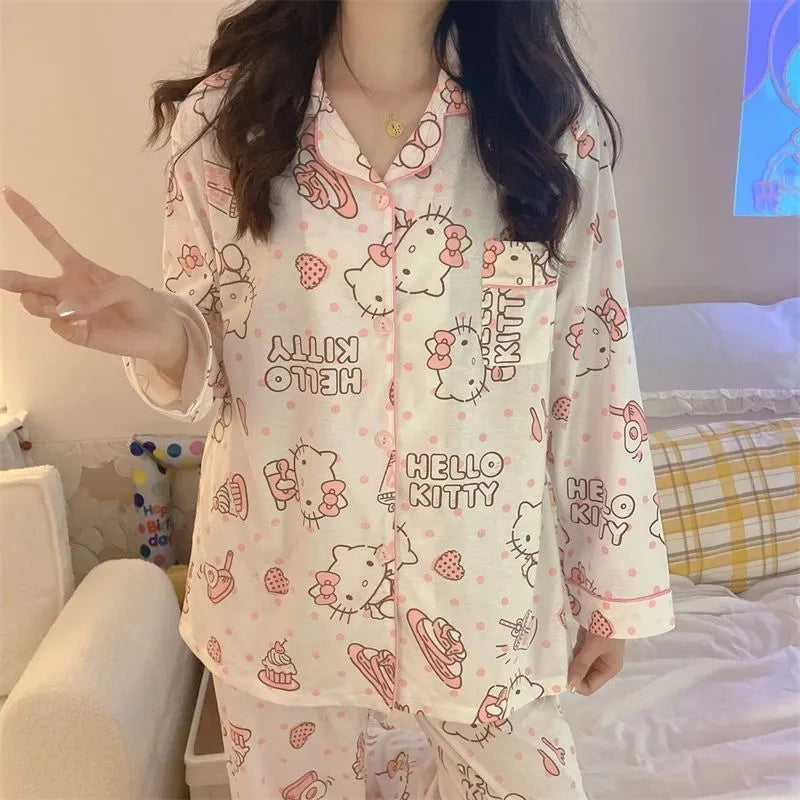 Cartoon cat pajamas S170