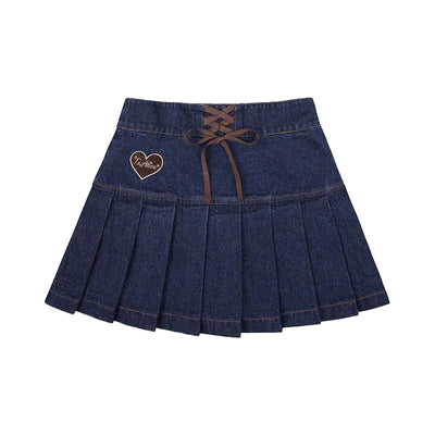 Cute High Waist Girl Denim Skirt SS3035