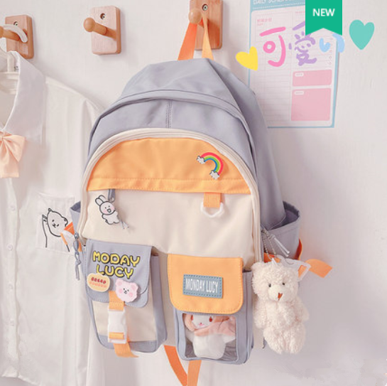Cute contrast color backpack SS2685