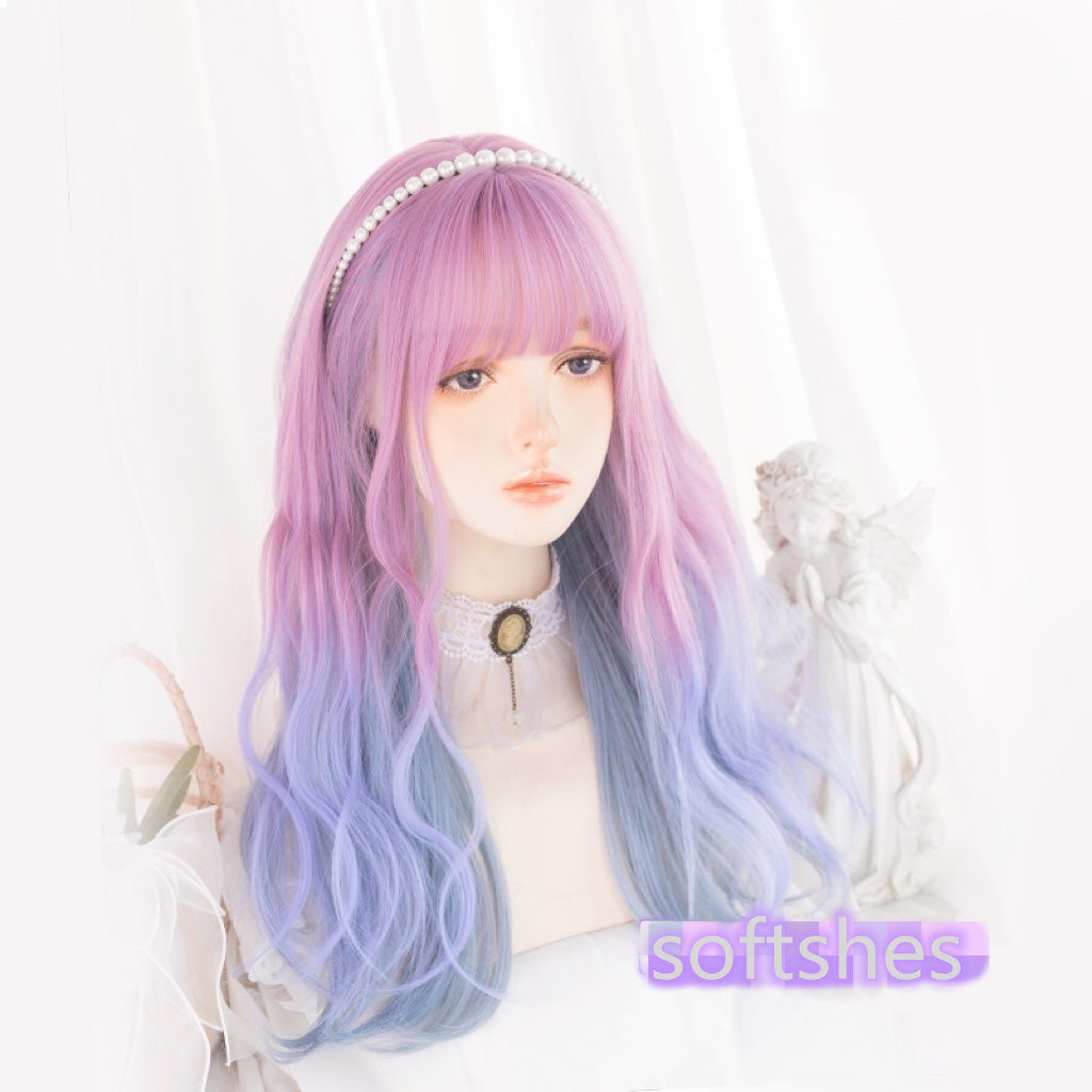 PINK BLUE GRADIENT WIG SS2818