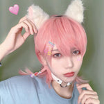 Lolita pink short hair wig WS2115