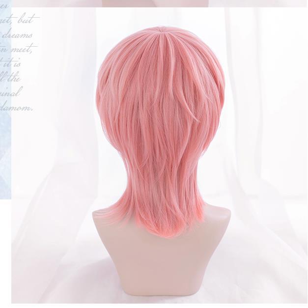 Lolita pink short hair wig WS2115