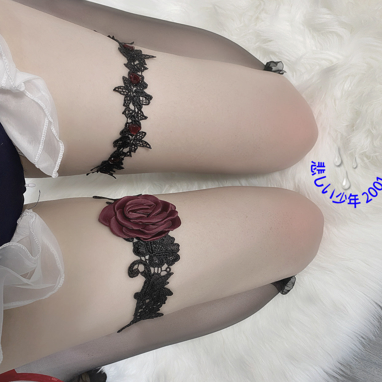 Rose Lace Leg Loops SS1070