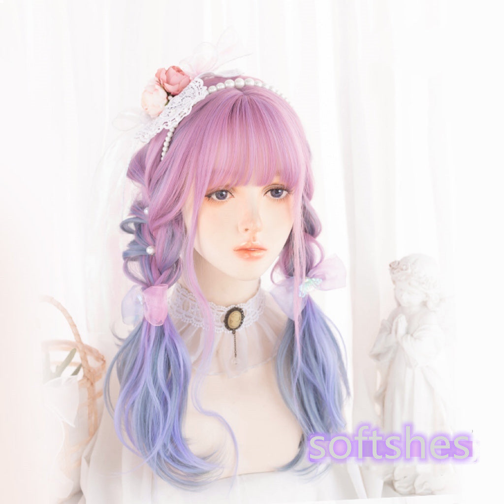 PINK BLUE GRADIENT WIG SS2818