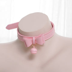 Leather bow necklace  SS3091