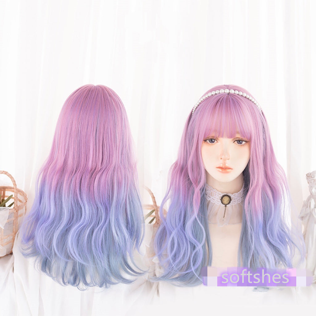 PINK BLUE GRADIENT WIG SS2818