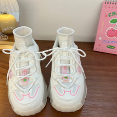 White and pink sneakers SS3024