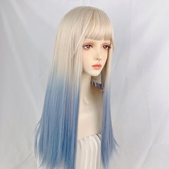 Fantasy ice blue wig WS2349
