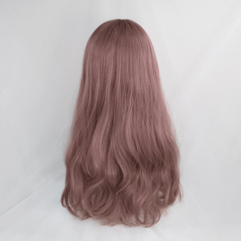 Pink Brown Micro-Curl Long Wig WS2272