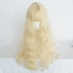 Lolita golden big wave fluffy wig WS1219