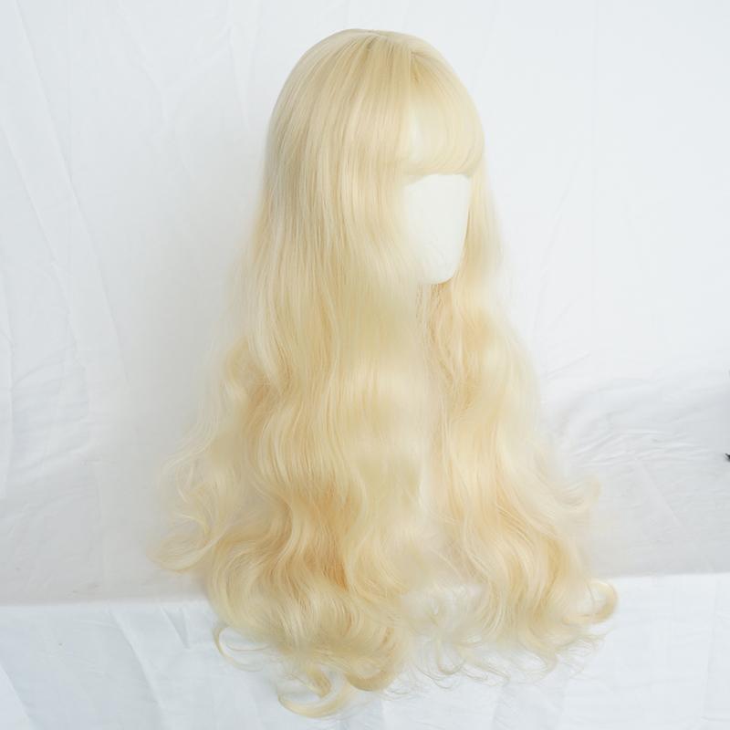 Lolita golden big wave fluffy wig WS1219