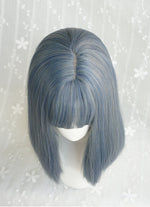 Fashion blue gray natural wig  WS1137