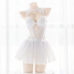 Pure white swan fluffy skirt lingerie SS1147