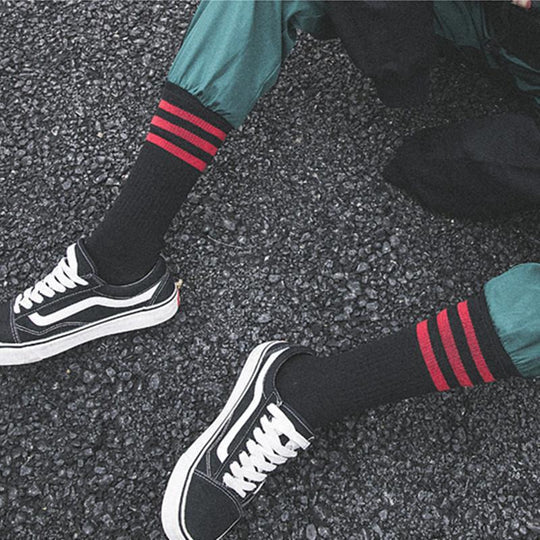 Three Stripe Black Socks SS3003