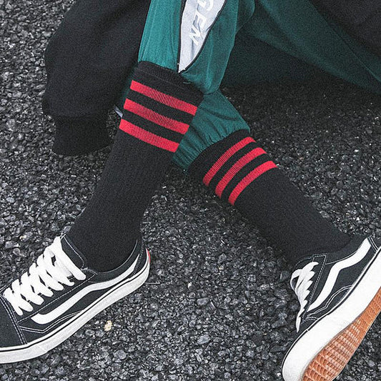 Three Stripe Black Socks SS3003