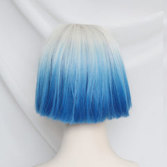 Silver blue short wig SS2693