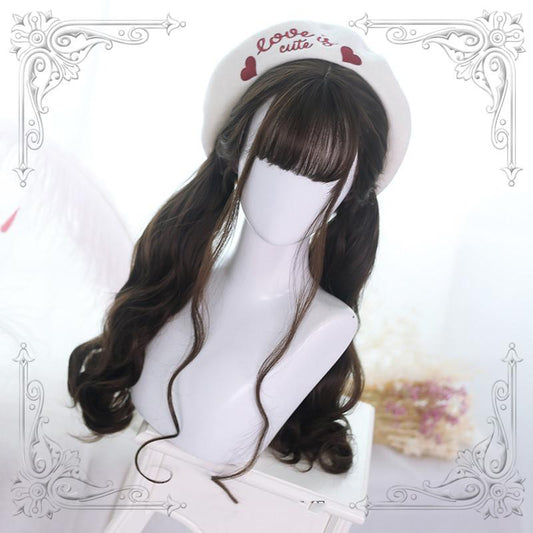 Lolita Black-Brown Long Curly Hair Wig  WS1070