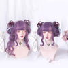 Long curly hair lolita purple gradient wig WS2134