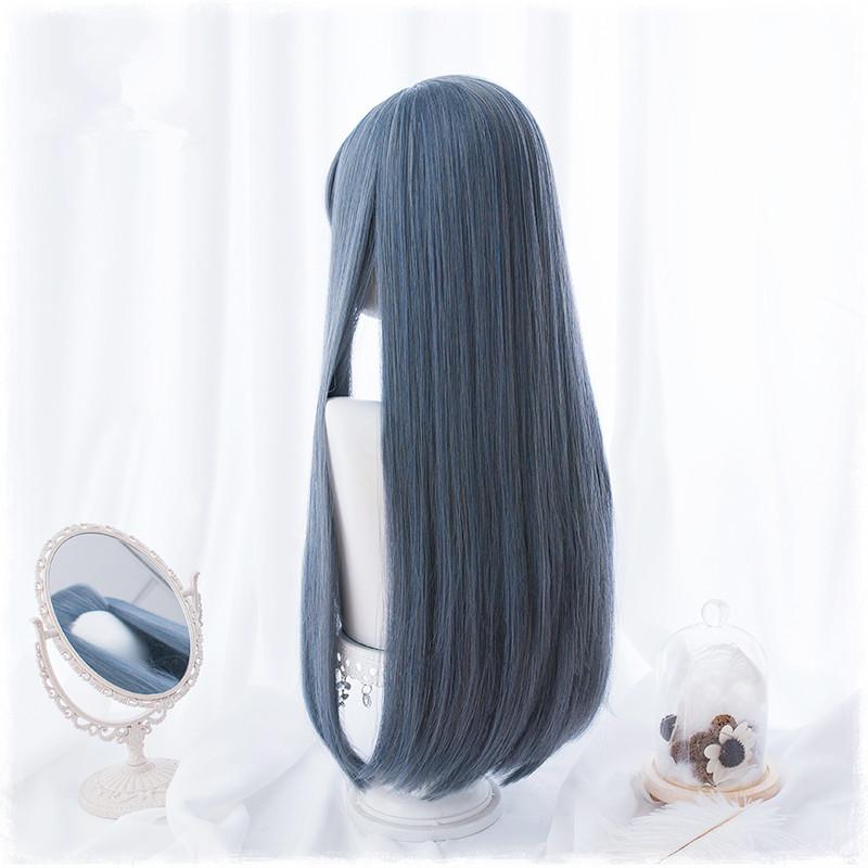 Air bangs long straight hair lolita Japanese wig WS2023