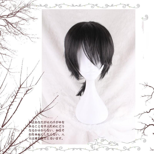 Black trailing handsome gay Harajuku wig WS2075