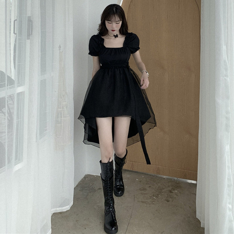 Dark girly black organza dress SS2471