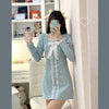 Temperament sweet lace knitted dress SS2438