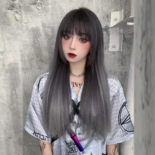 Harajuku Lolita Gradient Silver Grey Wig  WS1113