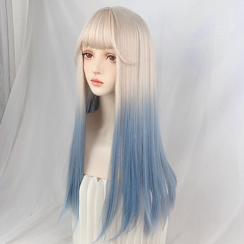 Fantasy ice blue wig WS2349