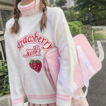 Sweet strawberry embroidery sweater SS2396